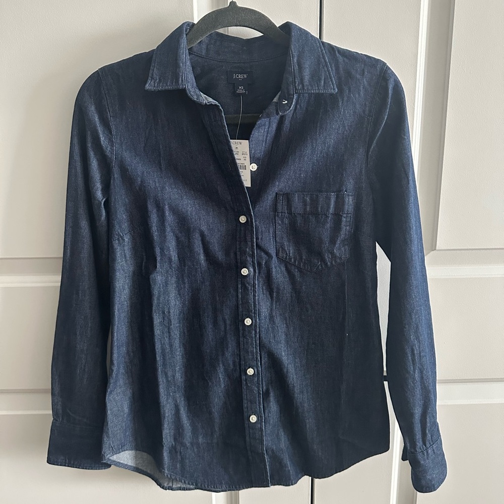 J.Crew Dark Blue Denim Shirt